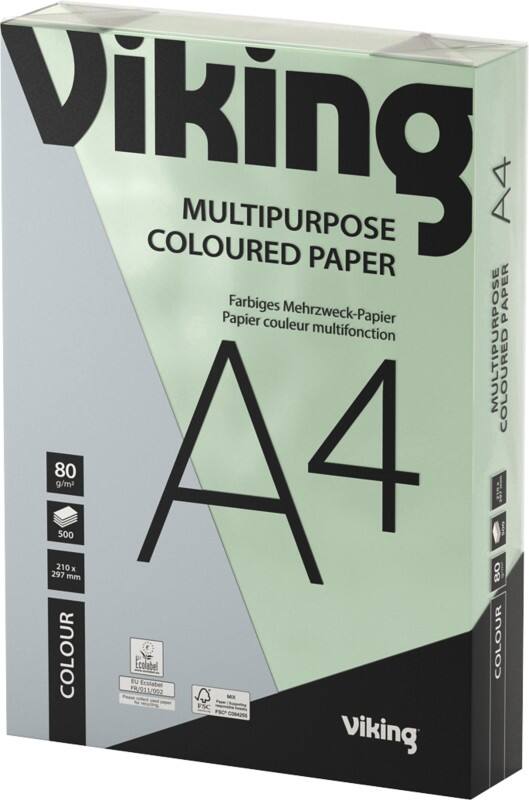 Viking A4 Farbiges Papier Grün 80 g/m² Glatt 500 Blatt