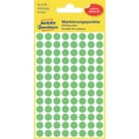 AVERY Zweckform Markierungspunkte 3179 Leuchtgrün 8 x 8 mm 4 Blatt à 104 Etiketten
