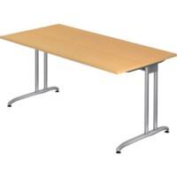 Hammerbacher Schreibtisch Buche 1.600 x 800 x 720 mm mit Aufbauservice