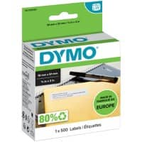 DYMO LW Etiketten Authentisch 11355 18432 Selbsthaftend Schwarz auf Weiß 19 x 51 mm 500 Etiketten