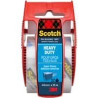 Scotch Heavy Duty Verpackungsklebeband Transparent Sehr Stark mit Abroller 50 mm (B) x 20 m (L) PP (Polypropylen) 76 Mikron