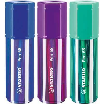 STABILO Pen 68 Faserschreiber 1 mm Farbig sortiert Mittel Pen 68 20 Stück