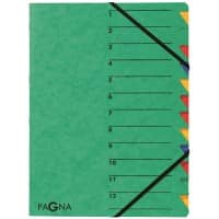 PAGNA Easy Ordnungsmappe 24131-03 DIN A4 Karton Gummiband 24 (B) x 0,5 (T) x 32 (H) cm Grün