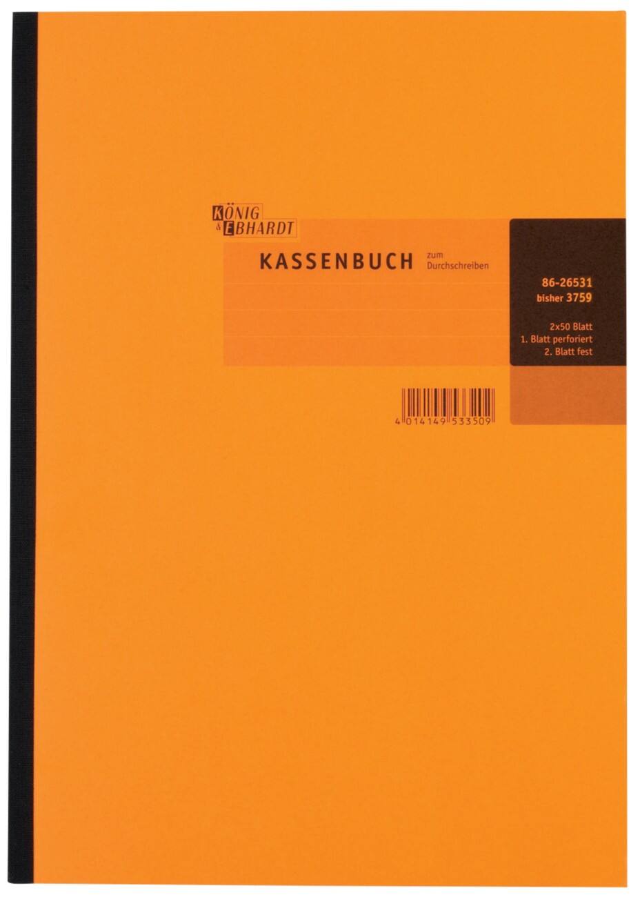 König & Ebhardt Kassenbuch DIN A4 210 x 297 mm Weiß 50 Blatt