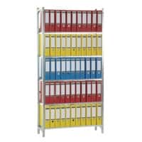 Manuflex Regal 5 Fachböden Stahl 960 x 300 x 1.900 mm Silber