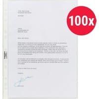 DURABLE ClearView Prospekthüllen DIN A4 Glasklar Transparent 60 Mikron PP (Polypropylen) Öffnung Oben 100 Stück