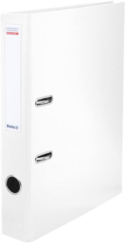 Biella Schmal Ordner A4 40 mm Weiß 2 Ringe 10341401U Kunststoff Hochformat
