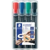 STAEDTLER Lumocolor 352 Rundspitze Permanentmarker Mittel Rundspitze 2 mm Färbig sortiert Nachfüllbar 4 Stück