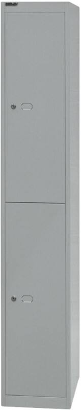 Bisley Metall Schließfach 2 Türen 1 abteile Schlüssel 305 x 457 x 1.802 mm Silber