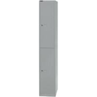 Bisley Garderobenschrank Office 2 Abteile Silber 305 x 457 x 1.802 mm