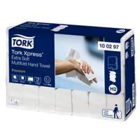 Tork Xpress extra weiche Multifold Papierhandtücher 100297 - H2 Premium Falthandtücher für Handtuchspender - extra weich und saugfähig, 2-lagig, weiß - 21 x 100 Tücher