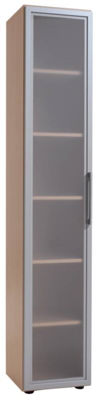 Geramoebel Speed Office Aktenschrank ABS (Acrylnitril-Butadien-Styrol), Spanplatte 5 Fachböden 400 x 420 x 2.160 mm Hellgrau