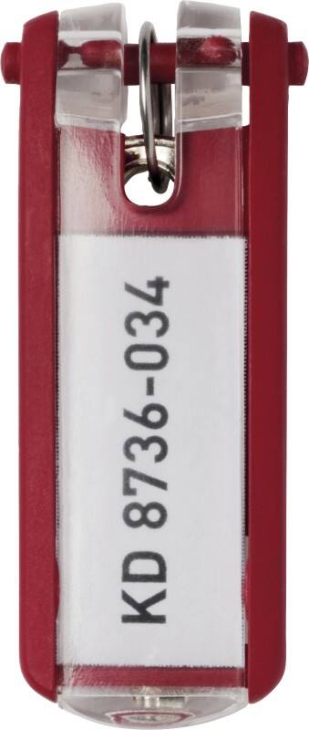 DURABLE Schlüsselanhänger Key Clip Rot 25 x 65 mm 6 Stück