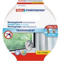 tesa Montageband Powerbond Transparent 19 mm (B) x 5 m (L) Papier 55744