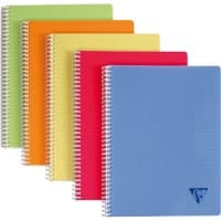 Clairefontaine Linicolor A4 Drahtgebunden Farbig sortiert PP Cover Notizbuch Kariert 90 Blatt