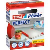 tesa Klebeband extra Power Perfect Rot 19 mm (B) x 2,75 m (L) Stoff