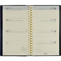 Brepols Interplan Terminkalender Nachfüllung 2026 A6 1 Woche / 2 Seiten Deutsch, Englisch, Französisch, Italienisch, Niederländisch, Spanisch Schwarz