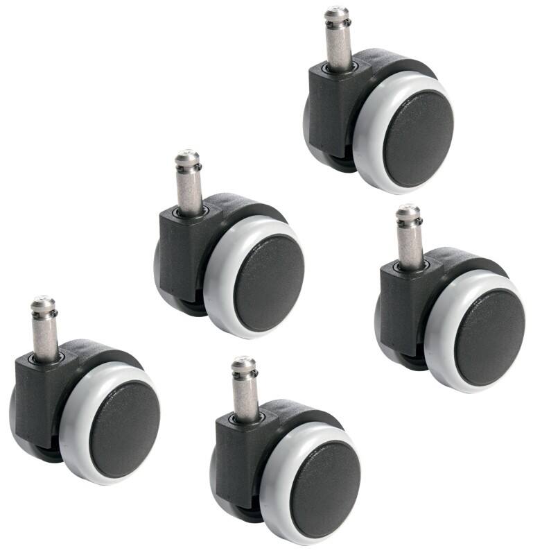 TOPSTAR Bürostuhlrollen 6990-3 für Harte Böden Grau 5 Stück