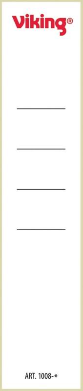 Viking Selbstklebend Rückenschilder A4 39 x 191 mm Weiß 10 Stück