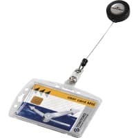 DURABLE Security Ausweishalter mit Jojo Transparent 87 x 54 mm 801219 10 Stück