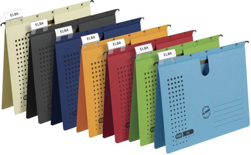 ELBA Hängehefter Chic Ultimate A4 Dunkelblau Karton 5 Stück