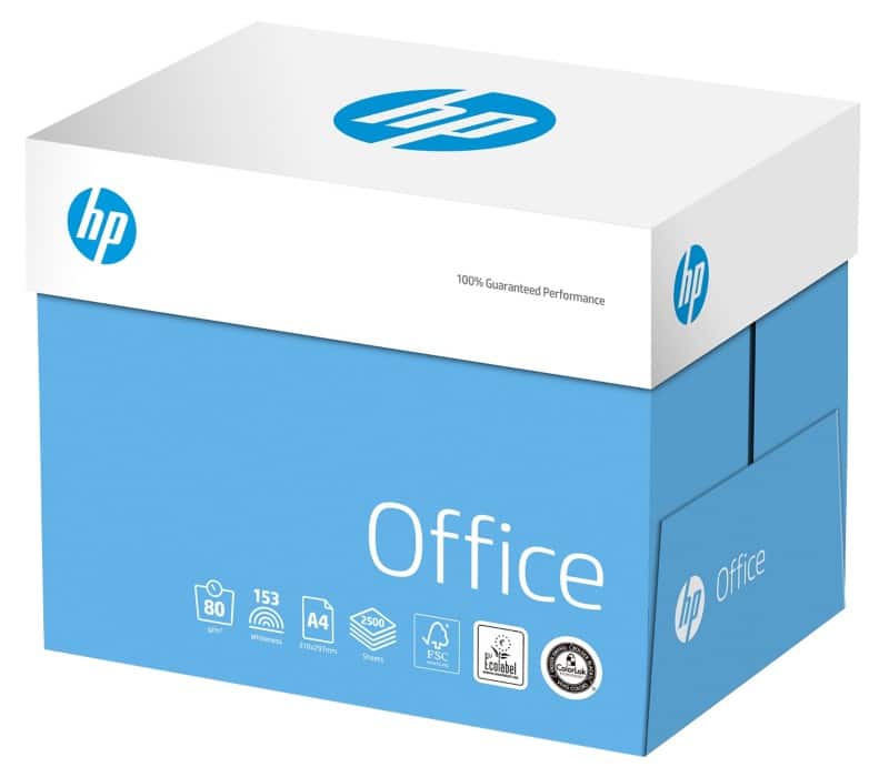 HP Office DIN A4 Druckerpapier 80 g/m² Matt Weiß 2500 Blatt