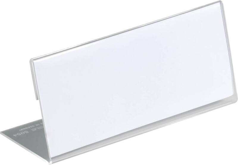 DURABLE Tischnamensschild 15 x 6,1 cm Acryl Transparent 10 Stück