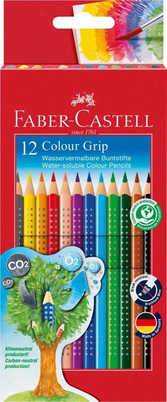 Faber-Castell Colour Grip Buntstifte Farbig sortiert 12 Stück