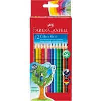 Faber-Castell GRIP Buntstifte Färbig sortiert Colour-Grip 12 Stück