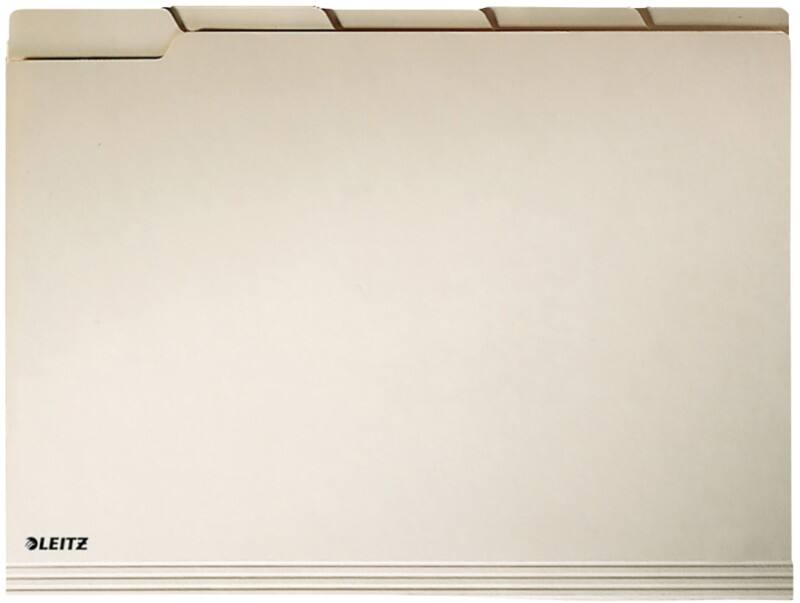 Leitz Einstellmappen 2434 Mit Taben A4 Tab 60 mm breit 200 g/m² Chamois 100% Recycelter Kraft-Karton 30,5 x 23 cm 100 Stück