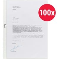 Niceday Economy Prospekthüllen DIN A4 Matt Transparent 55 Mikron PP (Polypropylen) Öffnung Oben 11 Löcher 100 Stück