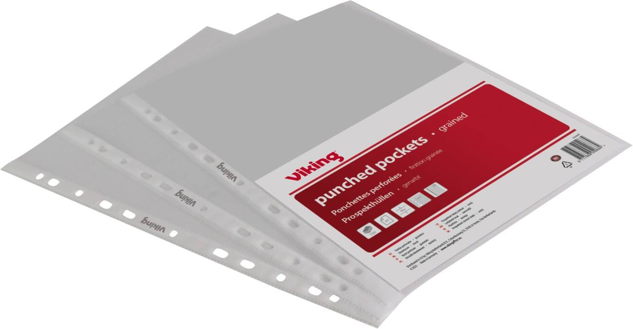 Office Depot Prospekthüllen Standard PP, seitlich und oben offen DIN A4 Matt 11 Löcher 80 Mikron 100 Stück