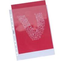 Office Depot Premium Prospekthüllen DIN A4 Glasklar Transparent 110 Mikron PP (Polypropylen) Öffnung Oben 11 Löcher 25 Stück
