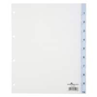 DURABLE Register 6831 DIN A4 Überbreite Transparent 10-teilig 4-fach Kunststoff Blanko