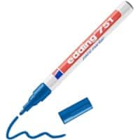 edding 751 Permanent Lackmarker Blau Fein Rundspitze 1 - 2 mm