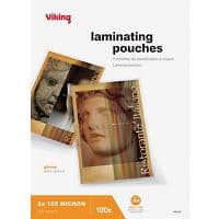 Viking Laminierfolien A4 Glänzend 125 Mikron (2 x 125) Transparent 100 Stück