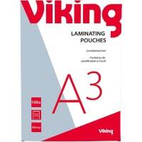 Viking Laminierfolien A3 Glänzend 125 Mikron (2 x 125) Transparent 100 Stück