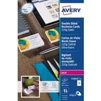 AVERY Zweckform Quick&Clean Visitenkarten 220 g/m² Ultraweiß 25 Blatt à 10 Etiketten