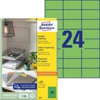 AVERY Zweckform Universaletiketten 3450 Ja DIN A4 Grün 70 x 37 mm 100 Blatt à 24 Etiketten