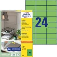 AVERY Zweckform Etiketten 3450 Selbsthaftend A4 Grün 70 x 37 mm 100 Blatt à 24 Etiketten