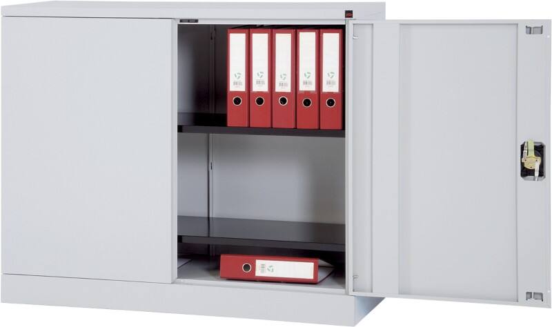 Viking Realspace Aufbewahrungsschrank Stahl 2 Fachböden Abschließbar 1.200 x 420 x 1.000 mm Silber