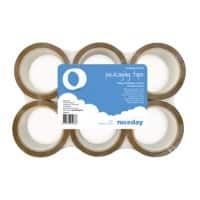 Niceday Verpackungsklebeband Economy 48mm x 66m Braun 6 Rollen