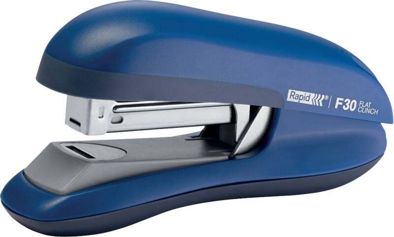Rapid Fashion Flachheftgerät F30 Halbstreifen 30 Blatt Blau 24/6, 26/6 Stahl