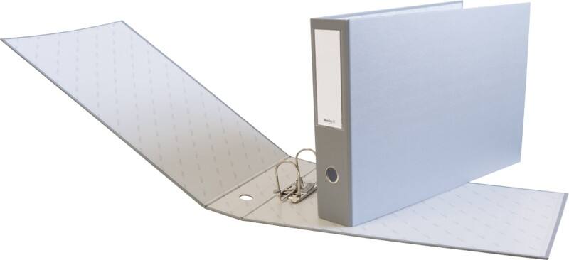 Biella Breit Ordner A3 80 mm Grau 2 Ringe 12035800U Kunststoff Querformat