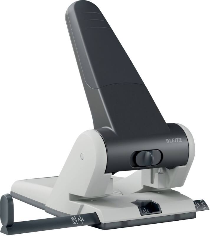 Leitz 2 Löcher Extrastarker Registraturlocher 5180 Metall Powersave 65 Blatt Schwarz