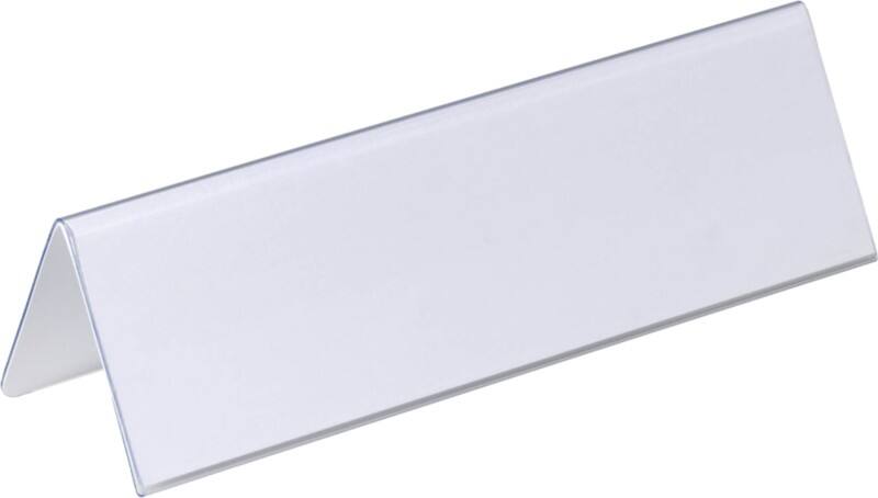 DURABLE Tischnamensschild 6,1 x 21 x 12,2 cm PVC (Polyvinylchlorid) Transparent 25 Stück