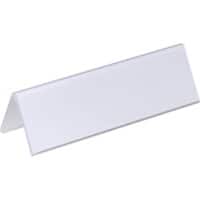 Durable Schreibtisch Namensschild transparent 61 x 210mm Packung 25 Stück