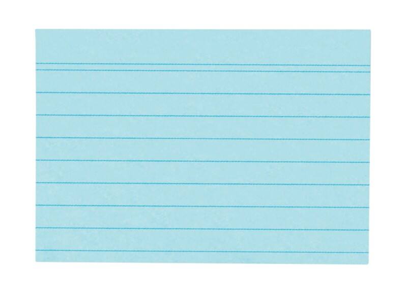 herlitz Karteikarten DIN A6 100 Karten Liniert Blau 14,8 x 10,5 cm 100 Stück