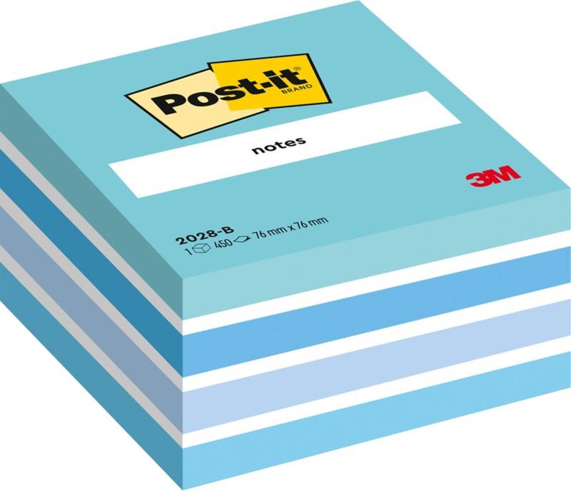 Post-it Haftnotizenwürfel 76 x 76 mm Pastellblau 450 Blatt