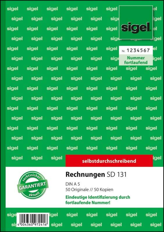 Sigel Rechnungsbuch selbstdurchschreibend DIN A5 50 Blatt